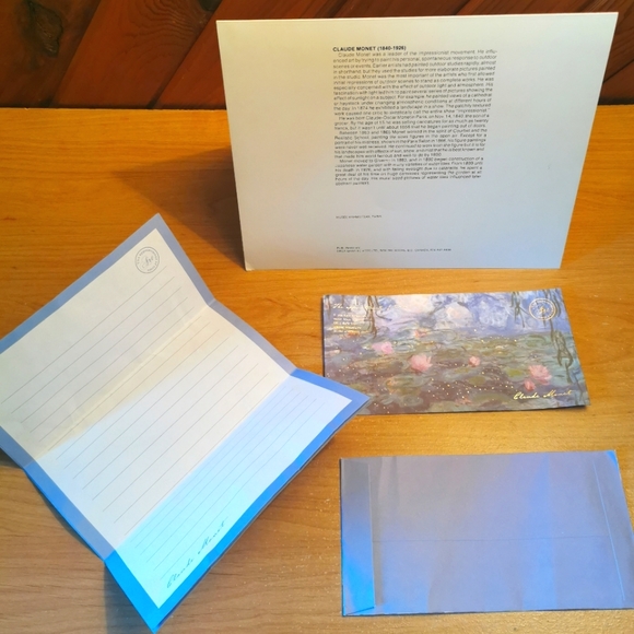 Claude Mone's "Sunrise" Art Print with "Waterlilies" Letters & Envelopes - Picture 2 of 5